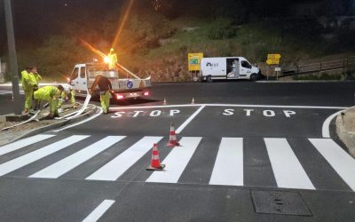 Horizontalna signalizacija – bojanje